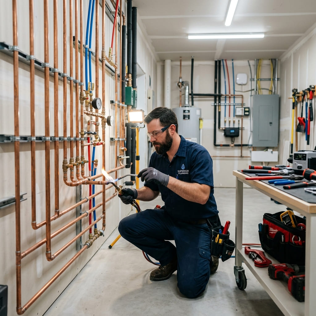 Gasfitero reparando tuberías y sanitarios en Cajamarca
